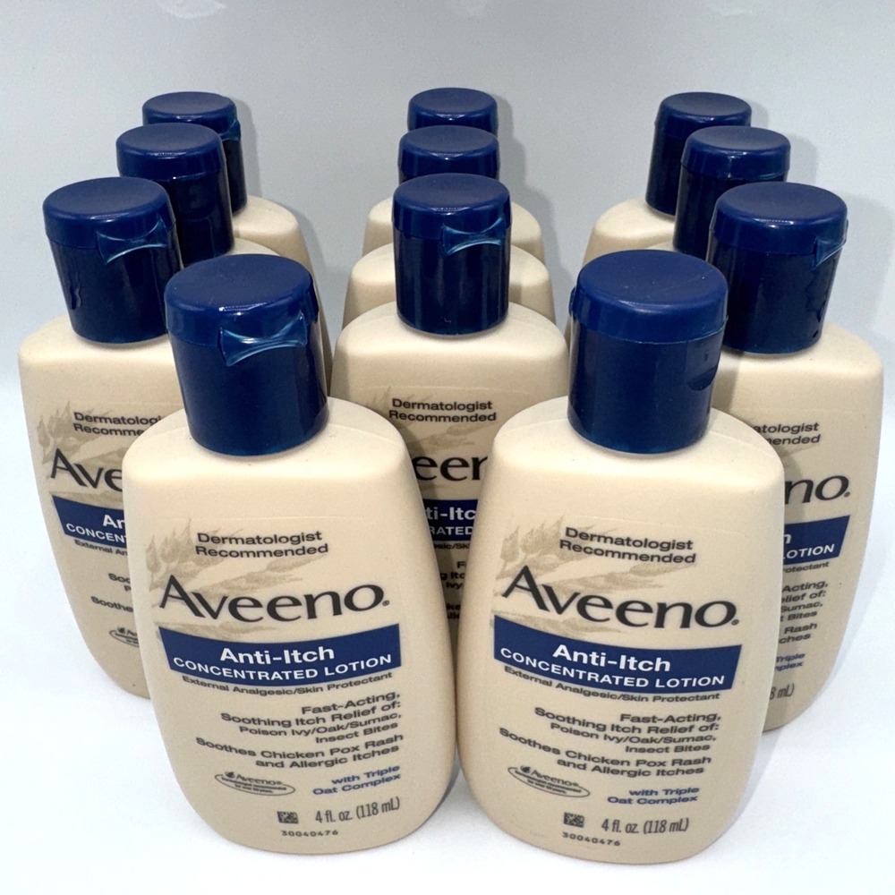 11 x Aveeno Active Naturals Anti-Itch Concentrated Lotion, 4 oz RARE Relief